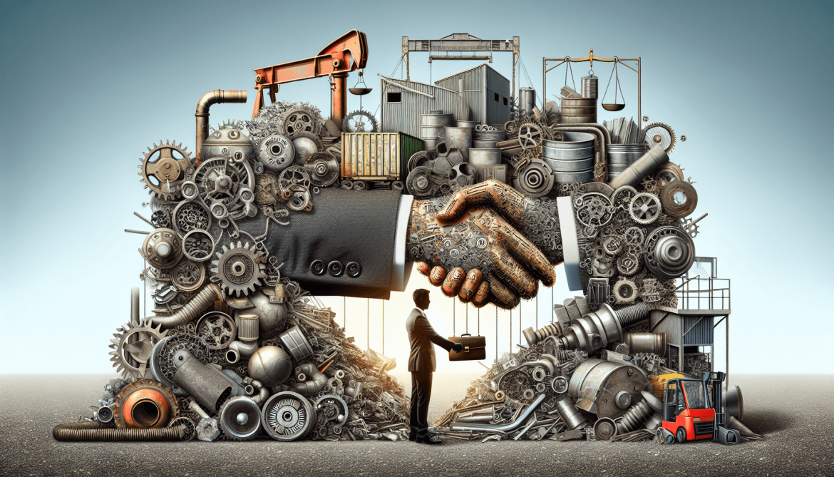 Person selling scrap metal for best prices.